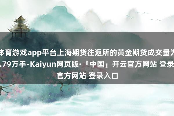 体育游戏app平台上海期货往返所的黄金期货成交量为865.79万手-Kaiyun网页版·「中国」开云官方网站 登录入口