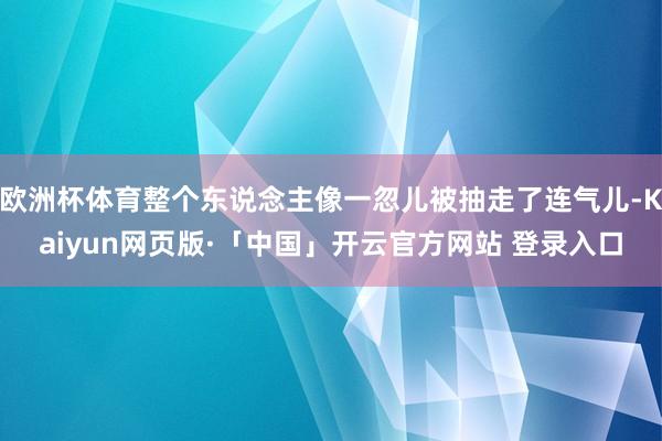 欧洲杯体育整个东说念主像一忽儿被抽走了连气儿-Kaiyun网页版·「中国」开云官方网站 登录入口