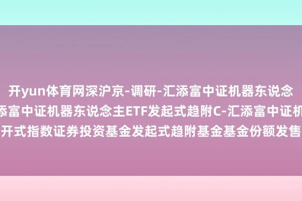 开yun体育网深沪京-调研-汇添富中证机器东说念主ETF发起式趋附A,汇添富中证机器东说念主ETF发起式趋附C-汇添富中证机器东说念主交往型洞开式指数证券投资基金发起式趋附基金基金份额发售公告-Kaiyun网页版·「中国」开云官方网站 登录入口